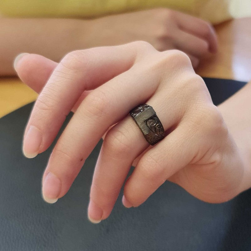 L Bold Letter 925 Sterling Silver Monogram Women Ring - view 5