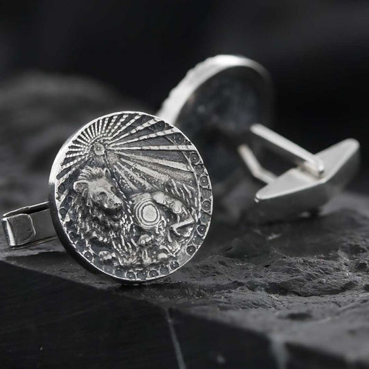 Sterling Silver Leo Horoscope Cufflink