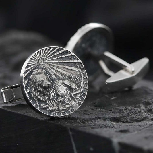 Sterling Silver Leo Horoscope Cufflink