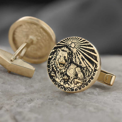 Sterling Silver Leo Horoscope Cufflink by SWISS PLUS - Zodiac Collection - view 3