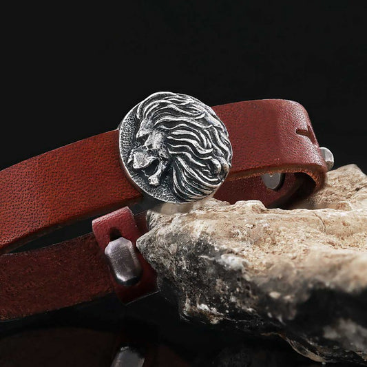Leo Leather Bracelet by SWISS PLUS - Zodiac Collection