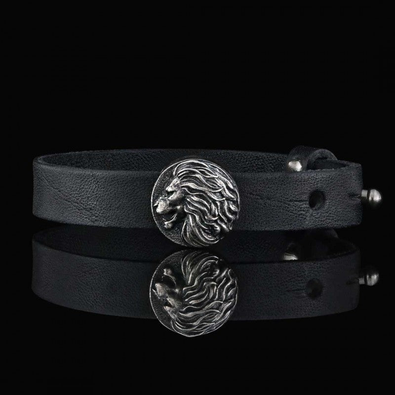Leo Leather Bracelet by SWISS PLUS - Zodiac Collection - view 3