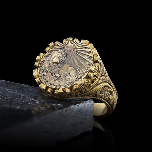 Leo Sign Ring, 925 Sterling Silver Leo Sign Ring by SWISS PLUS - Zodiac Collection