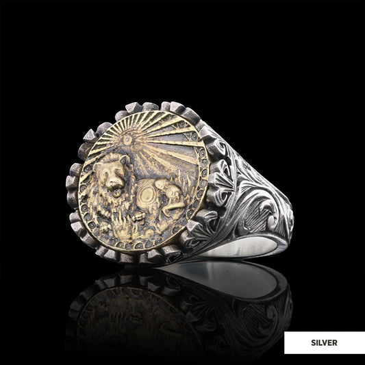 Leo Sign Ring, 925 Sterling Silver Leo Sign Ring by SWISS PLUS - Zodiac Collection - view 2
