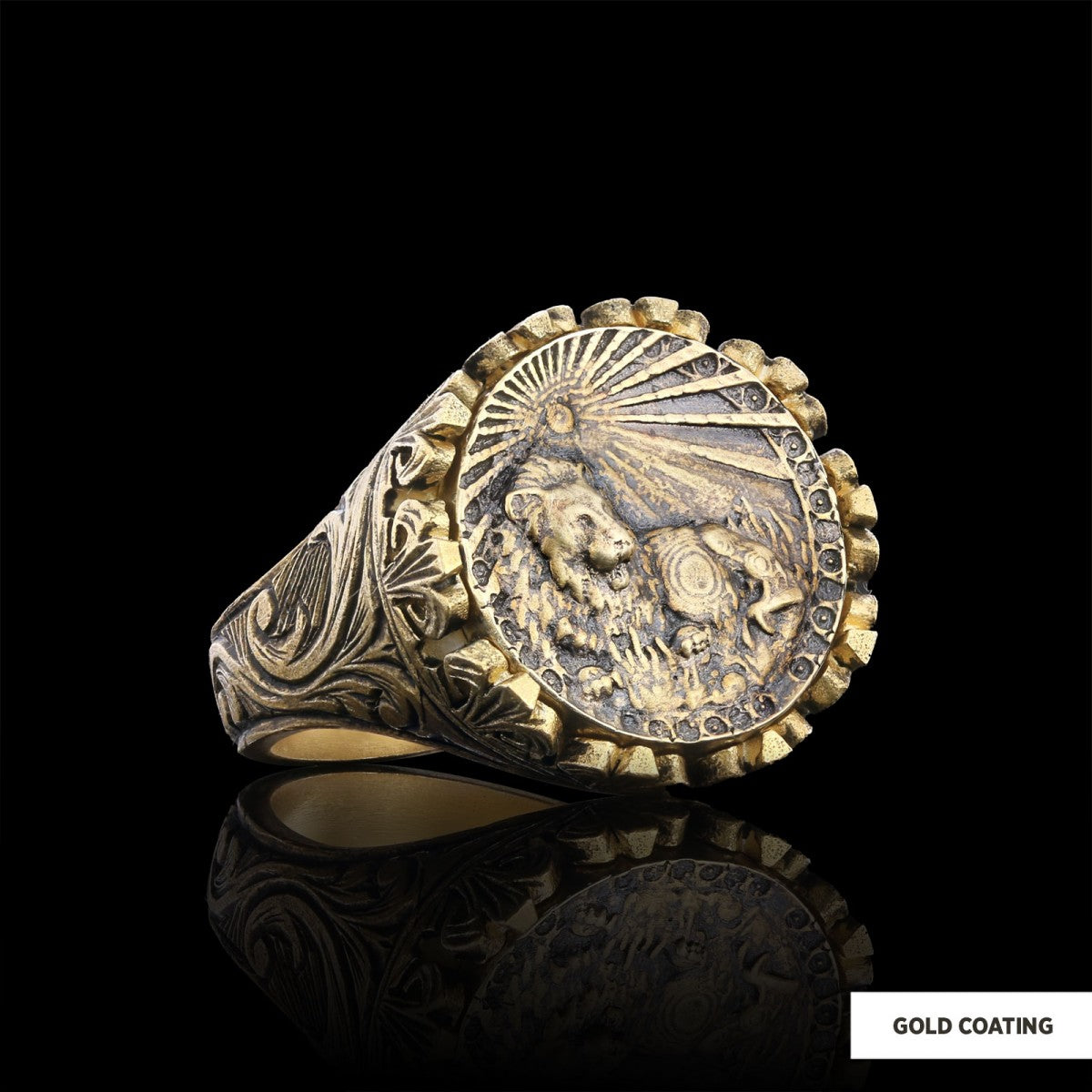 Leo Sign Ring, 925 Sterling Silver Leo Sign Ring by SWISS PLUS - Zodiac Collection - view 3