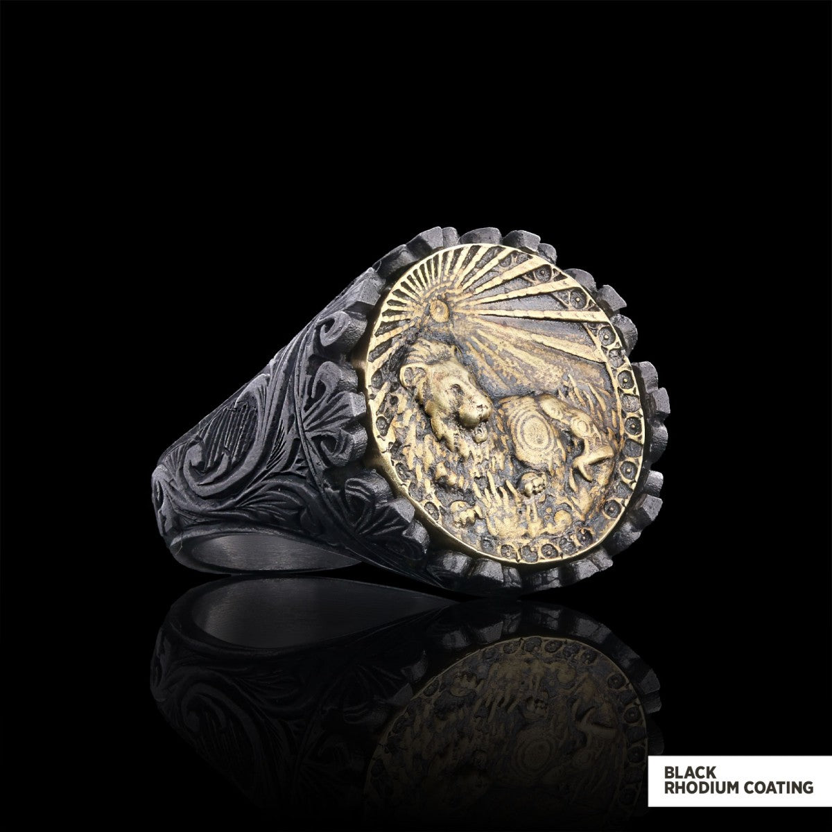 Leo Sign Ring, 925 Sterling Silver Leo Sign Ring by SWISS PLUS - Zodiac Collection - view 4