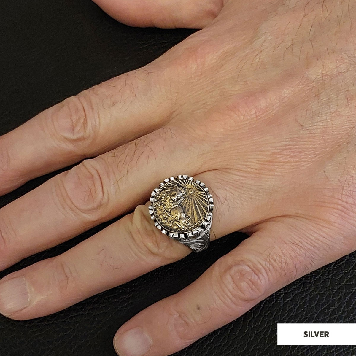 Leo Sign Ring, 925 Sterling Silver Leo Sign Ring by SWISS PLUS - Zodiac Collection - view 5