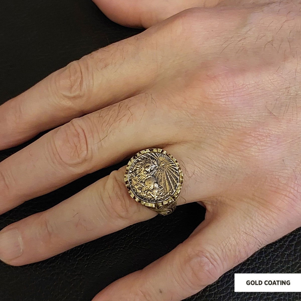 Leo Sign Ring, 925 Sterling Silver Leo Sign Ring by SWISS PLUS - Zodiac Collection - view 6