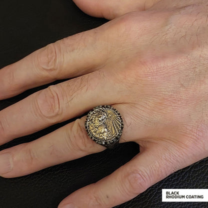 Leo Sign Ring, 925 Sterling Silver Leo Sign Ring by SWISS PLUS - Zodiac Collection - view 7