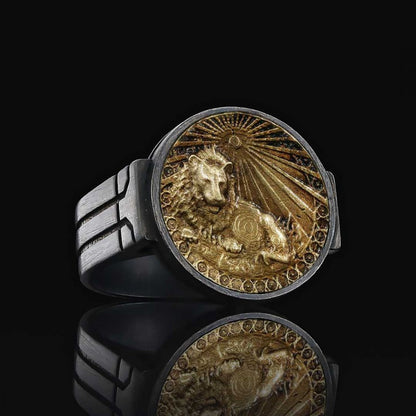 Leo Zodiac Round Ring by SWISS PLUS - Zodiac Collection - view 4