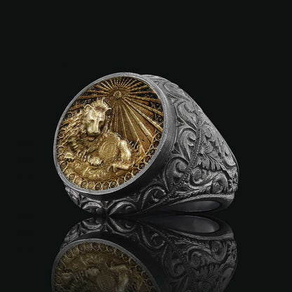 Leo Zodiac Silver Ring by SWISS PLUS - Zodiac Collection - view 4