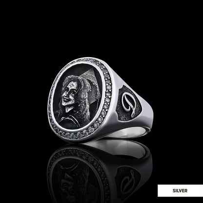 Letter Photo Ring, Personalized Picture Ring, Gift for Women, Special Production Ring With Picture by SWISS PLUS - Photo Coll