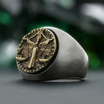 Libra Horoscope Ring by SWISS PLUS - Zodiac Collection