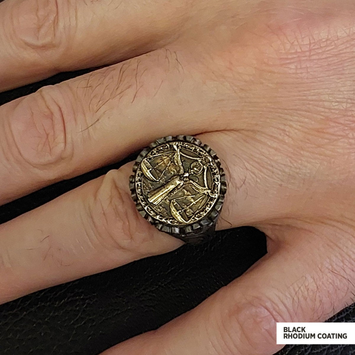 Libra Sign Ring, 925 Sterling Silver Libra Sign Ring by SWISS PLUS - Zodiac Collection - view 5