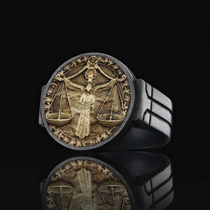 Libra Zodiac Round Ring by SWISS PLUS - Zodiac Collection - view 4