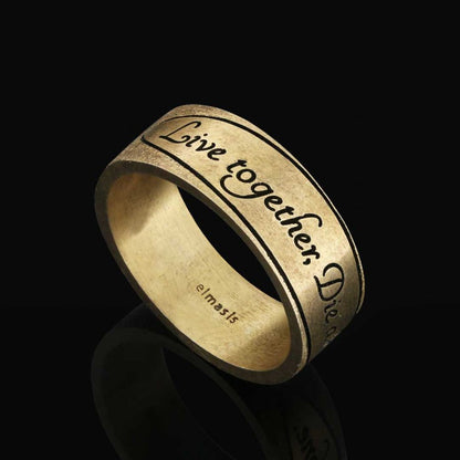 Live together Motto Band Ring by SWISS PLUS - Inspirational Rings - view 2