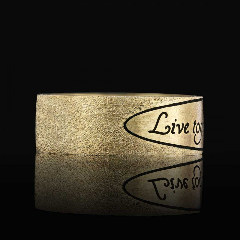 Live together Motto Band Ring - view 3