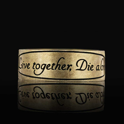Live together Motto Band Ring by SWISS PLUS - Inspirational Rings - view 4