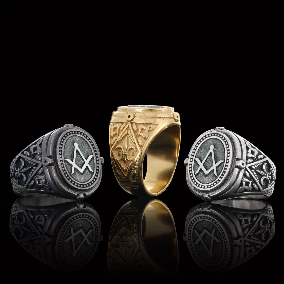 Lodge Masonic Ring, Custom Mason Ring, Special Masonic Ring - view 7
