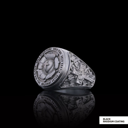 Lutheranism Ring, Rosae Crucis Ring, Rose and Cross Ring, Amorc Ring, Lutheranism Jewelry, Gift for Her, Gift for Him by SWIS
