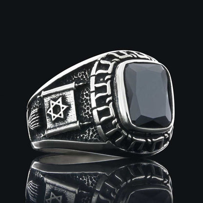 Unique Design Magen David Jewish Ring by SWISS PLUS - Jewish Collection - view 3