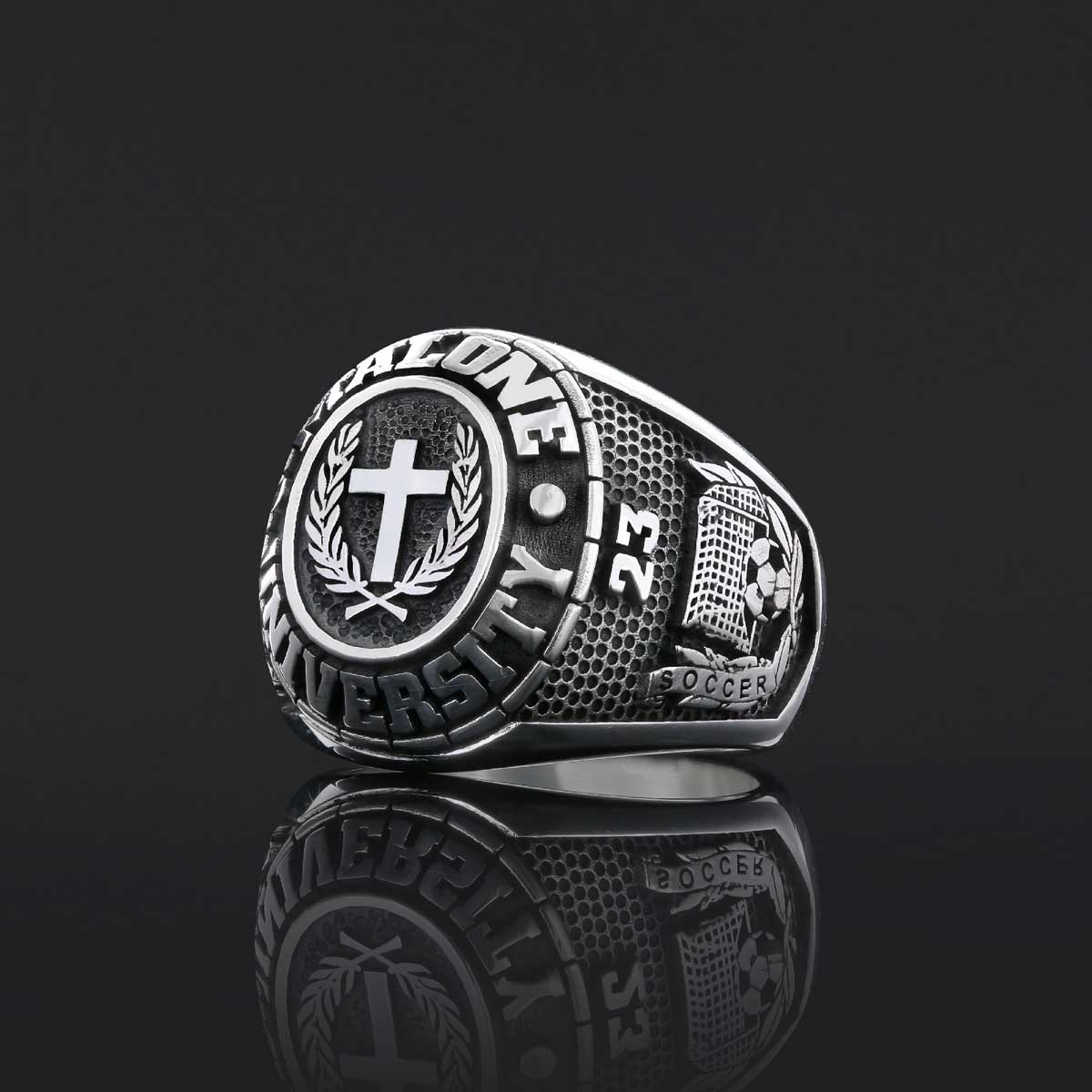 Malone University Ring, Lesley University Graduation Ring, Class Ring, High School Ring