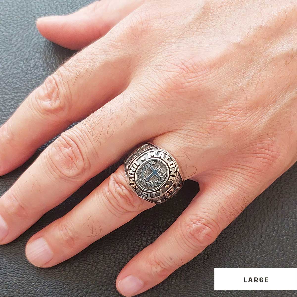 Malone University Ring, Lesley University Graduation Ring, Class Ring, High School Ring - view 3