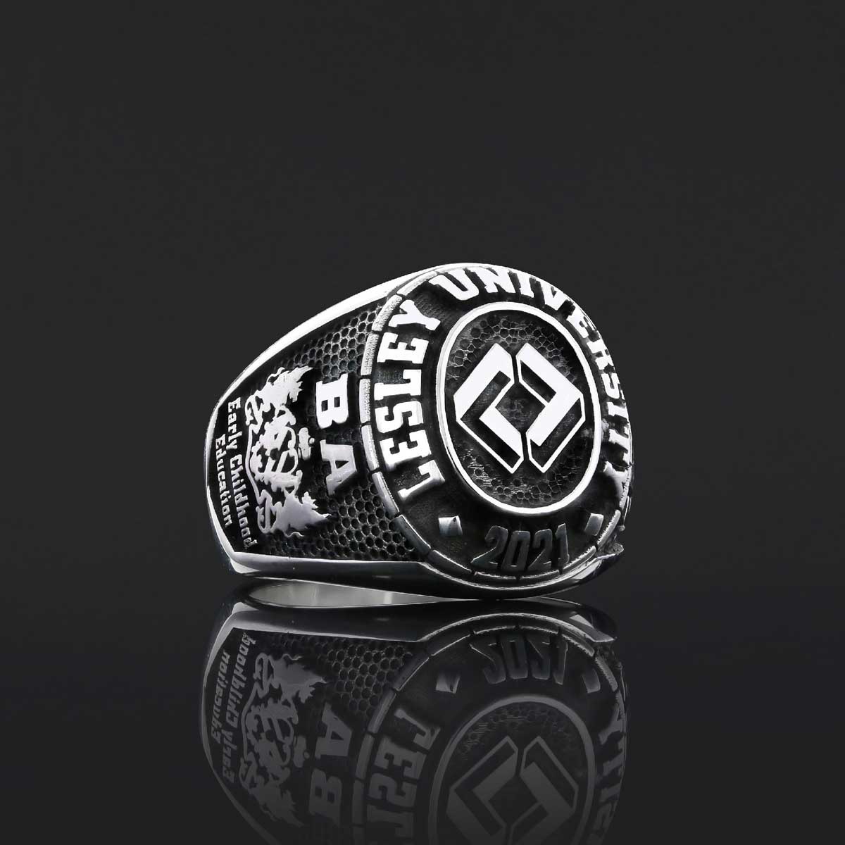 Malone University Ring, Lesley University Graduation Ring, Class Ring, High School Ring - view 4