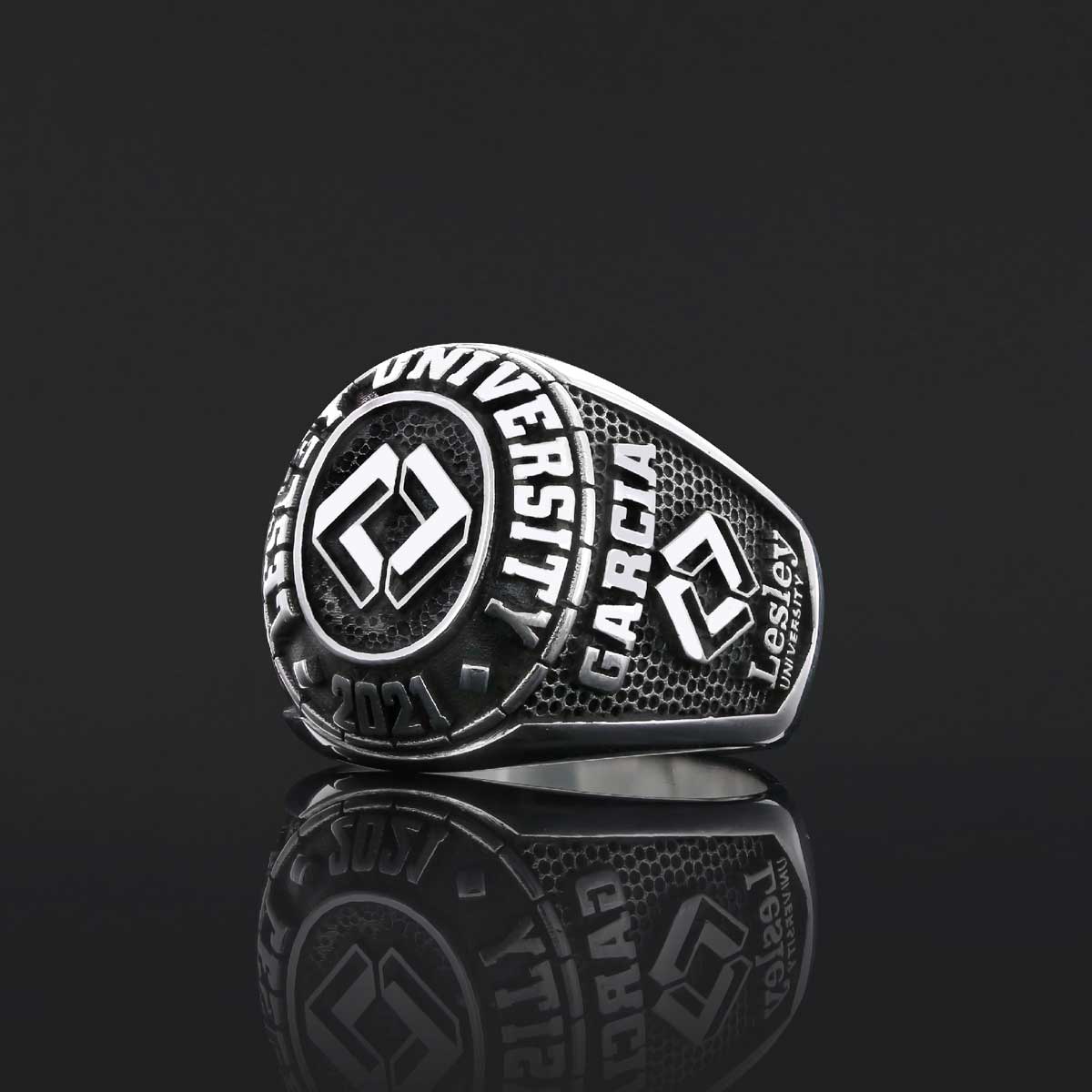 Malone University Ring, Lesley University Graduation Ring, Class Ring, High School Ring - view 5