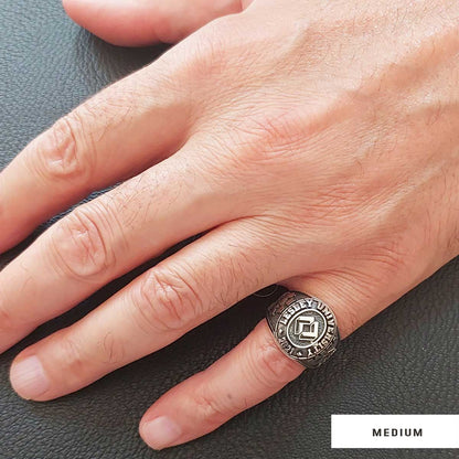 Malone University Ring, Lesley University Graduation Ring, Class Ring, High School Ring by SWISS PLUS - Custom College Class 