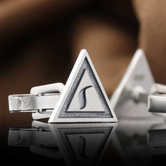 Yod Sticker Handmade Special Design Sterling Silver Masonic Cufflink