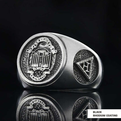 Masonic Ring, Custom Masonic Ring for Men, Master Mason Signet Ring by SWISS PLUS - Mason Collection - view 3