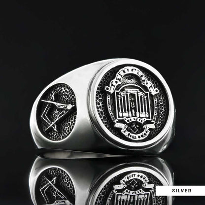 Masonic Ring, Custom Masonic Ring for Men, Master Mason Signet Ring by SWISS PLUS - Mason Collection - view 4