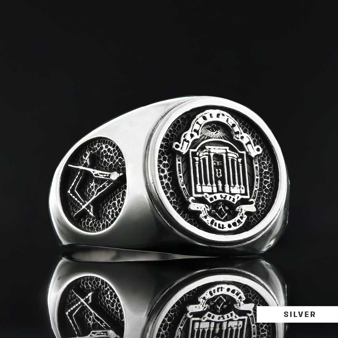 Masonic Ring, Custom Masonic Ring for Men, Master Mason Signet Ring