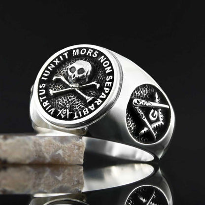 Morality Silver Masonic Ring, Special Masonic Ring, Freemasonic Ring, Master Mason Ring, Elegant Masonic Ring by SWISS PLUS -