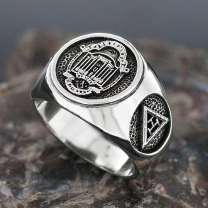 Masonic Ring, Custom Masonic Ring for Men, Master Mason Signet Ring by SWISS PLUS - Mason Collection