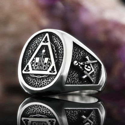 Acacia Masonic Ring, Free Masonic Ring, Master Mason Ring by SWISS PLUS - Mason Collection