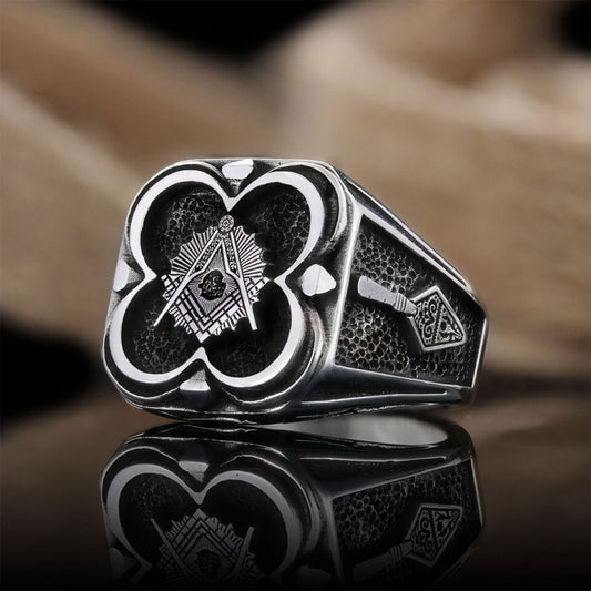 Freemason Special Design Sterling Silver Masonic Ring - view 1