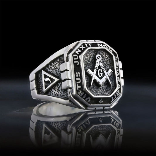 Handmade Lodge Masonic Ring, Custom Mason Ring