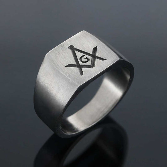 Masonic Lodge With G Ring, Masonic Rings, Freemason Ring, Master Mason Rings, Free Mason Ring by SWISS PLUS - Mason Collectio