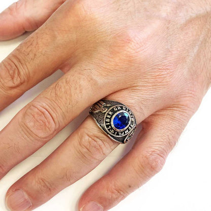Masonic Silver Ring, Mystic Mason Ring, Mason's Emblem Ring by SWISS PLUS - Mason Collection - view 4