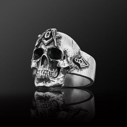 Masonic Skull Ring, Mason Ring, Ancient Lodge Mason Ring by SWISS PLUS - Mason Collection