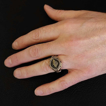 Masonic Symbolism of the Eye of Providence Masonic Ring by SWISS PLUS - Mason Collection - view 6