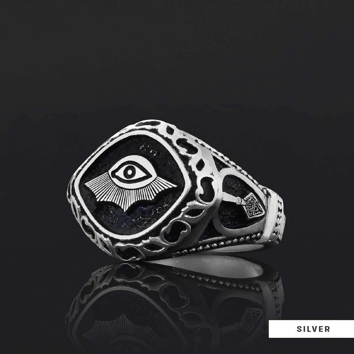 Masonic Symbolism of the Eye of Providence Masonic Ring - view 4