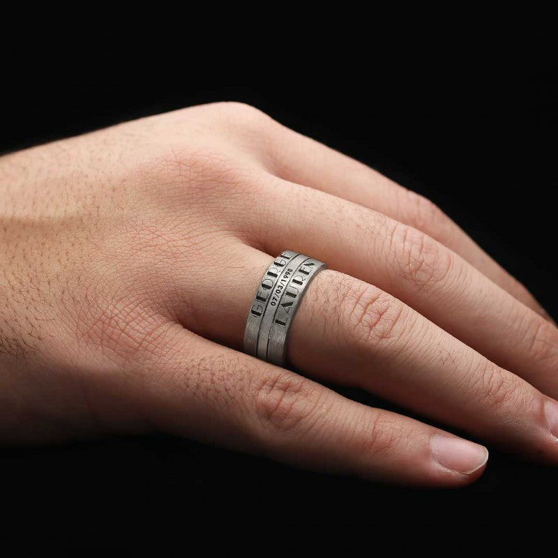 Memories Motto Band Ring - view 6
