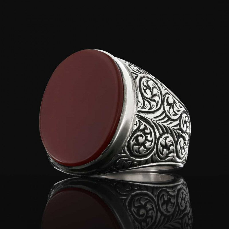 Men 925 Sterling Silver Ring With Unique Motif - view 4