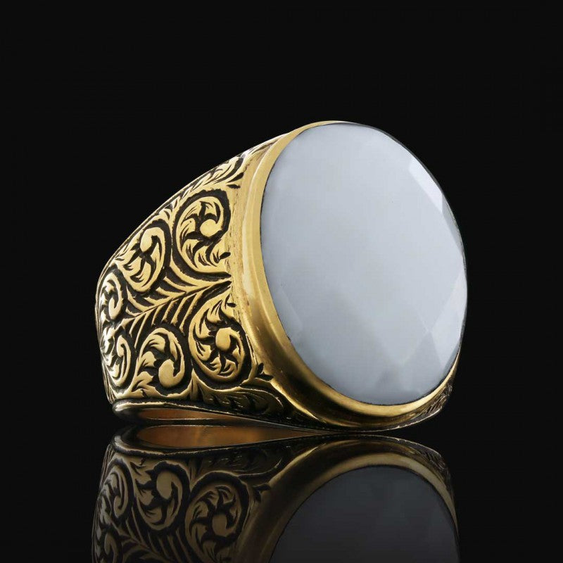 Men 925 Sterling Silver Ring With Unique Motif - view 5