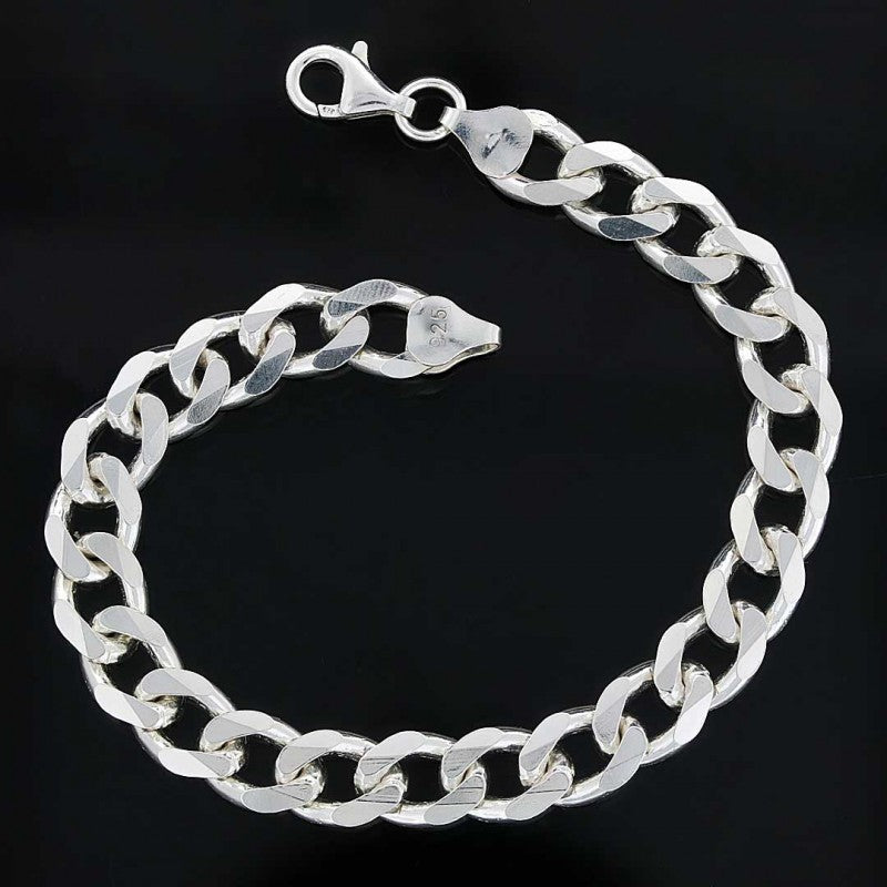 Men Silver Chain Bracelet