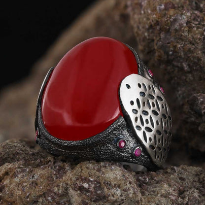 Men Silver Ring 925 Sterling by SWISS PLUS - Custom Made Filigree Sterling Silver Rings