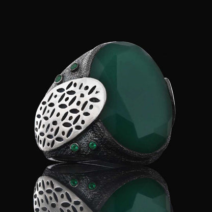 Men Silver Ring 925 Sterling by SWISS PLUS - Custom Made Filigree Sterling Silver Rings - view 6